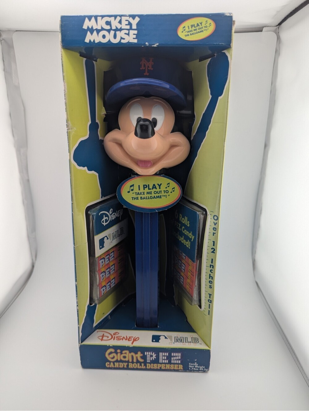 2008 Giant Pez Disney Mickey Mouse New York Mets Candy Dispenser In Box